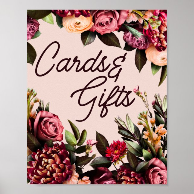 Floral Cards and Gifts Wedding Sign  (Front)