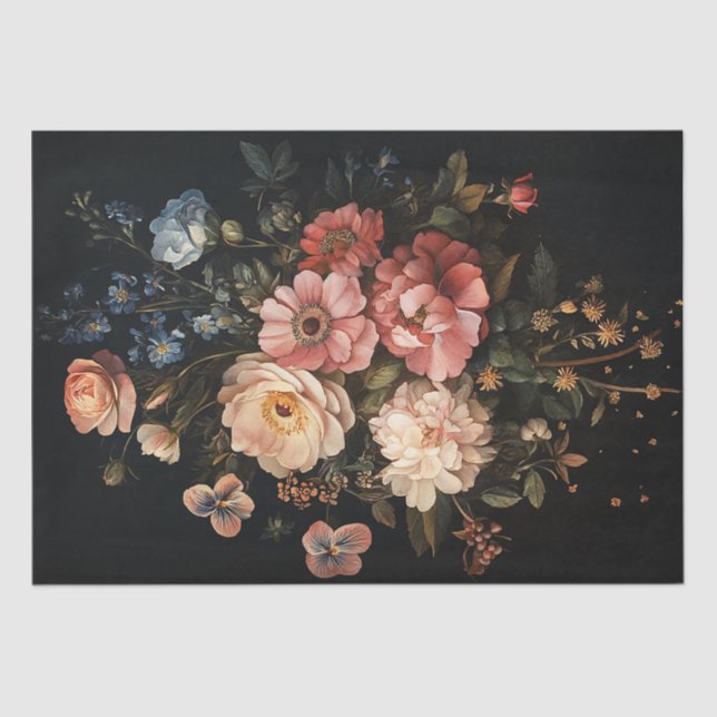 Floral Cascade Decoupage Tissue Paper (Front)