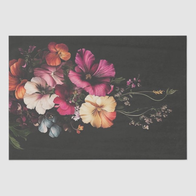 Floral Cascade Decoupage Tissue Paper (Front)