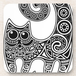Floral Cat Coaster