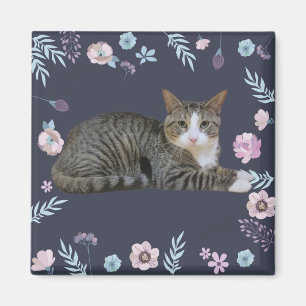 Floral Cat Magnet