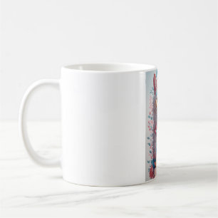 Floral Cat Mug - Watercolor Flower Cat Coffee Mug