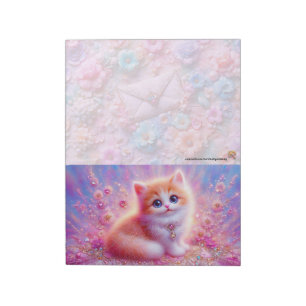 Floral Cat Notepad