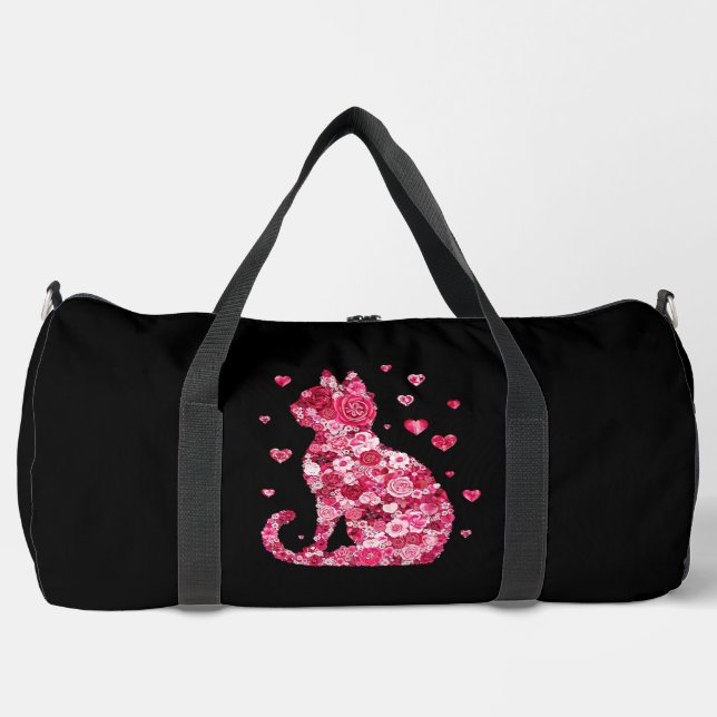 Floral Cat Print Cut Sew Bag (Front)