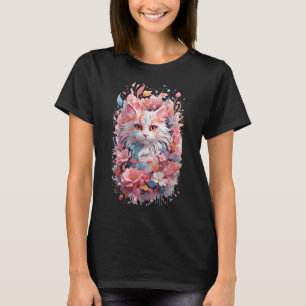 Floral Cat T-Shirt