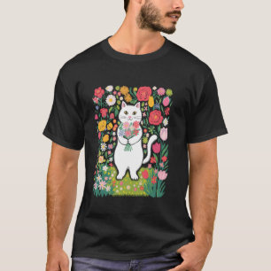 Floral Cats for Florists Feline Kitten Owners T-Shirt