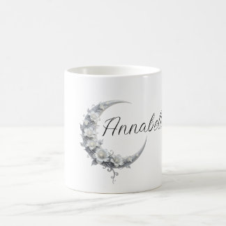 Floral Celestial Personalised Moon Goddess Name Coffee Mug