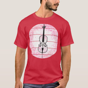 Floral Cello Japanese Cherry Blossom Cellist Music T-Shirt
