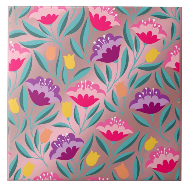 Floral Ceramic Tile (Front)