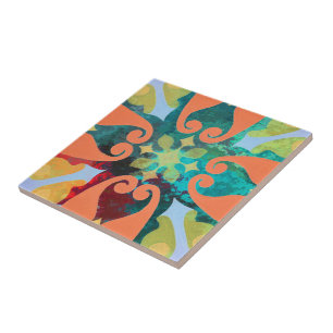 Floral Ceramic Tile