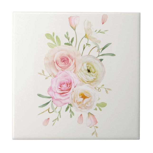 Floral Ceramic Tile (Front)