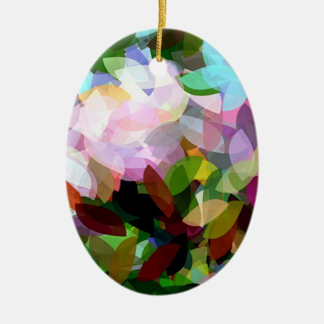 FLORAL CERAMIC TREE DECORATION (Front)