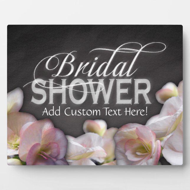 Floral & Chalkboard Bridal Shower Plaque (Front)