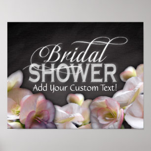 Floral & Chalkboard Bridal Shower Poster