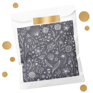 Floral Chalkboard Favour Bags