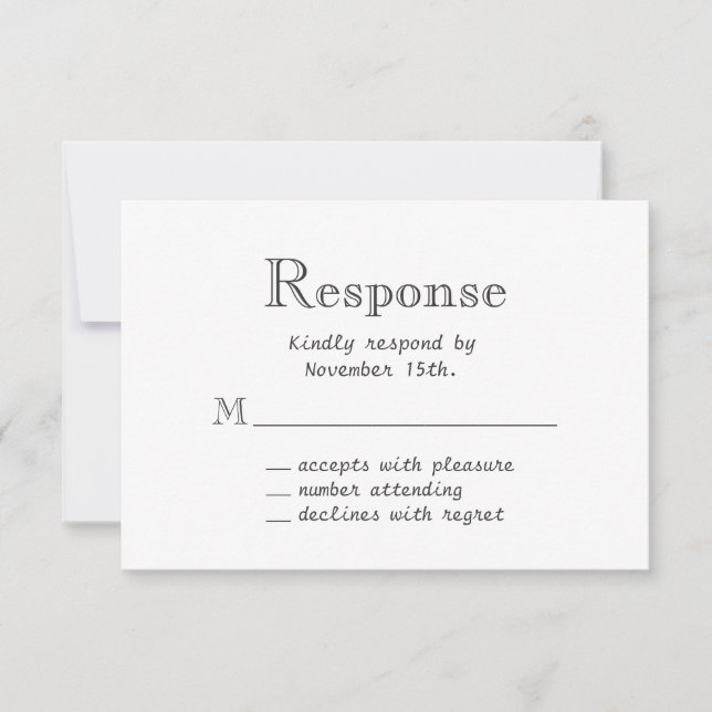 Floral Chalkboard RSVP Card (Front)