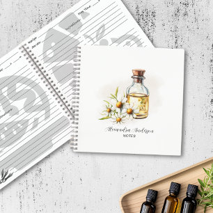 Floral Chamomile Essential Oils Watercolor Notebook