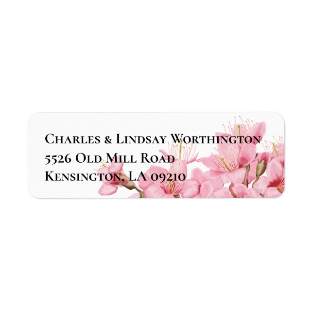 Floral cherry blossom address (Front)