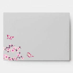 Floral Cherry Blossom Baby Shower Envelopes