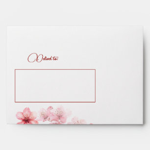 Floral Cherry Blossom Custom Name Envelope