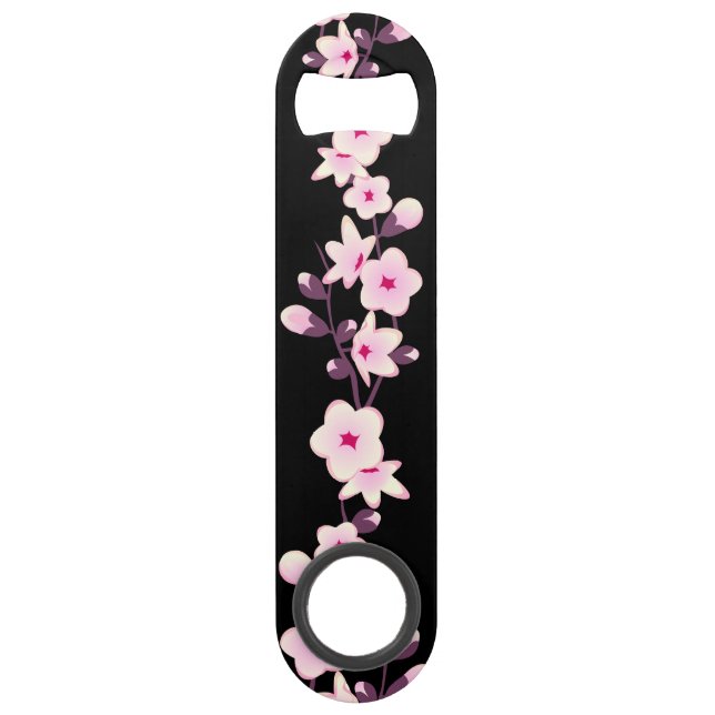 Floral Cherry Blossom Pink Black (Back)