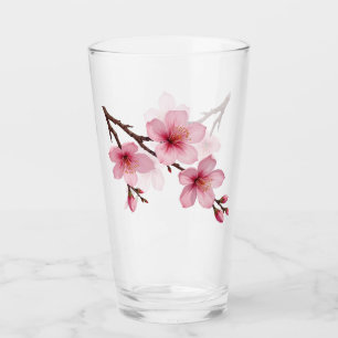 Floral Cherry Blossom Pink Glass