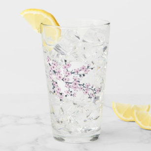 Floral Cherry Blossom Pink Glass