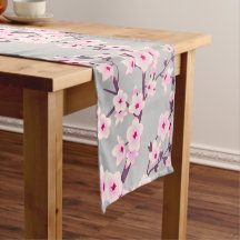 Floral Cherry Blossom Pink Grey