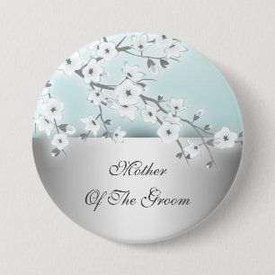 Floral Cherry Blossoms Mother Of The Groom 7.5 Cm Round Badge