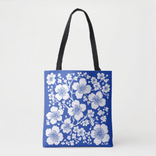 Floral Cherry Blossoms Pattern Tote Bag