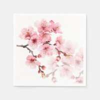 Floral Cherry Blossoms Pink White
