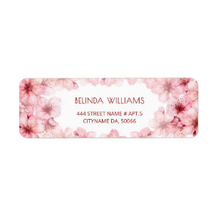 Floral Cherry Blossoms Pink White Wedding
