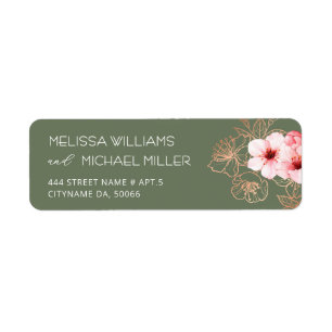 Floral Cherry Blossoms Pink White Wedding