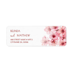 Floral Cherry Blossoms Pink White Wedding