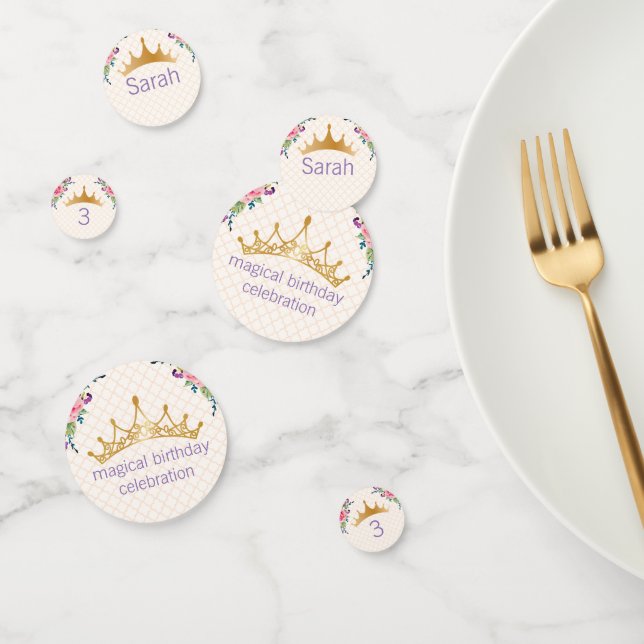 Floral Chic Birthday design Confetti (Group)