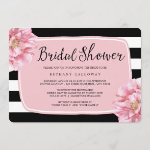 Floral Chic Bridal Shower Invitation / Pink