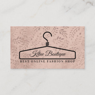Floral Chic Dress Hanger Business Card