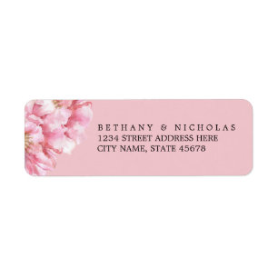 Floral Chic Return Address Labels / Pink