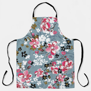 Floral Chic: Small Blossom Backgrounds Apron