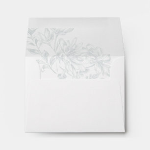 Floral Chic Soft Sage Green RSVP Return Address Envelope