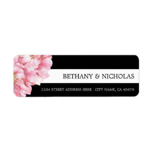 Floral Chic Wedding Return Address Labels