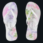 FLORAL CHIC WEDDING SWEET PEAS Flower Girl Jandals<br><div class="desc">Flower Girl Sandals to match the collection-  Floral Chic Wedding Sweet Peas in pink and lavender with pretty calligraphy and modern fonts</div>