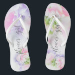 FLORAL CHIC WEDDING SWEET PEAS Flower Girl Jandals<br><div class="desc">Flower Girl Sandals to match the collection-  Floral Chic Wedding Sweet Peas in pink and lavender with pretty calligraphy and modern fonts</div>