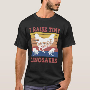 Floral chicken I Raise Tiny Dinosaurs Chicken Joke T-Shirt