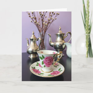 Floral China Mothers Day Card