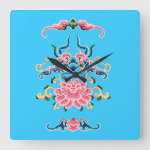 Floral Chinese design Clock