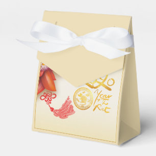 Floral Chinese gold Paper-cut Rat 2020 TFB Favour Box