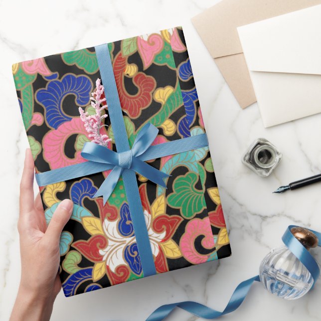  Floral Chinese pattern Wrapping Paper (Gifting)