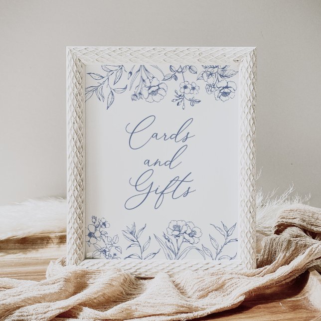 Floral Chinoiserie Bridal Shower Cards and Gifts Poster (Creator Uploaded)