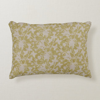 Floral Chintz Silhouette-Chartreuse Decorative Cushion